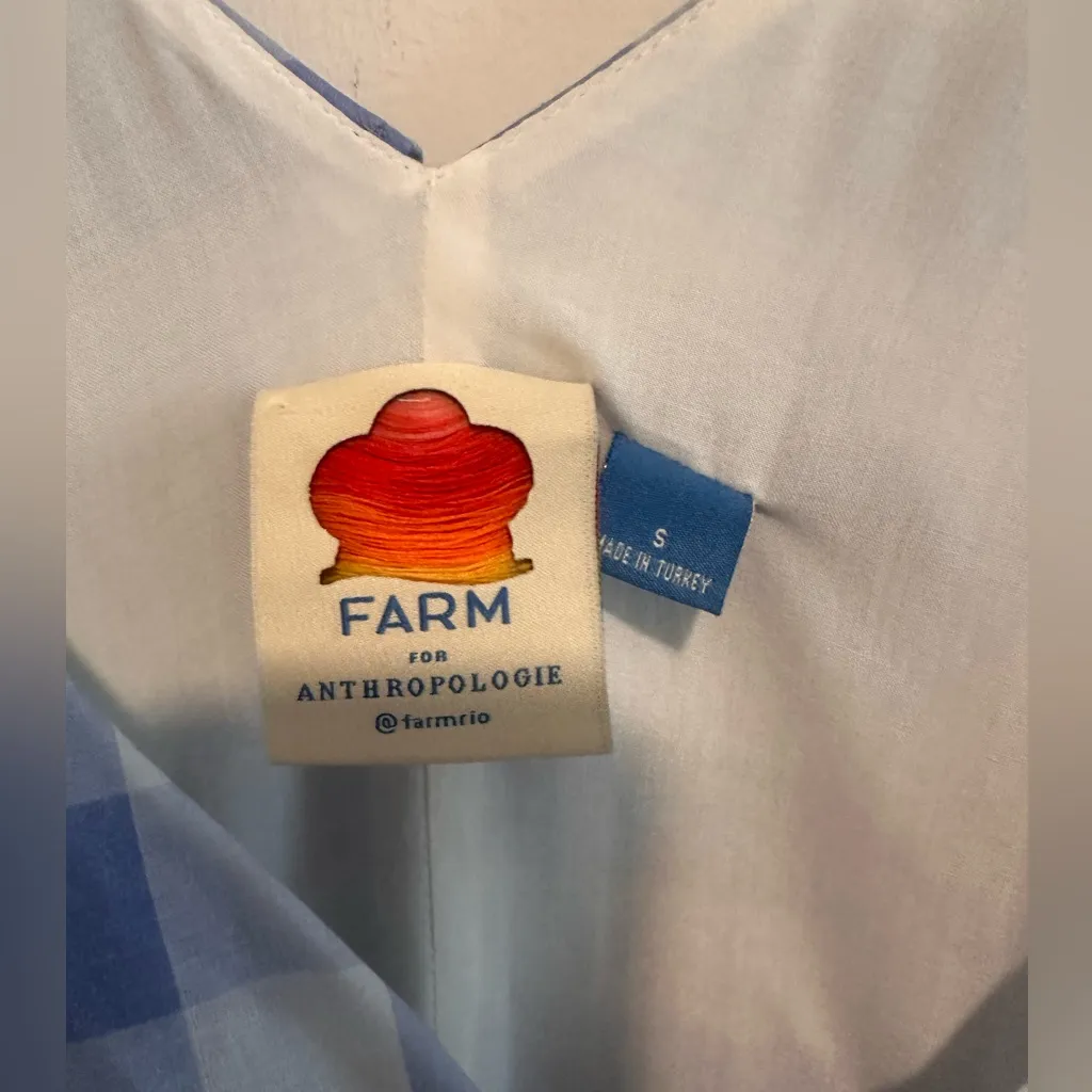 Farm Rio Seaside Wrap Around  Midi Dress in Blue Sz S - Image 9