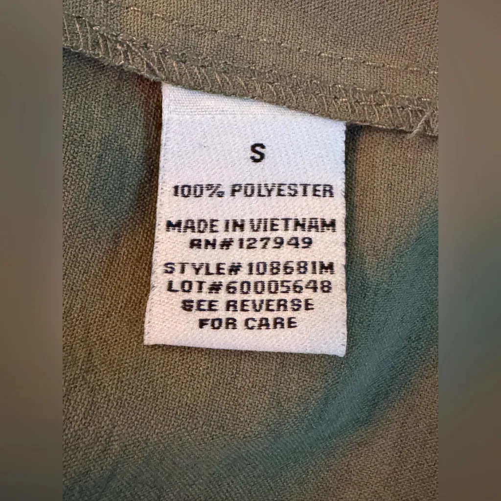 Emma & Michele green 3/4 Sleeves Drop Waist Dress Size S - Image 10