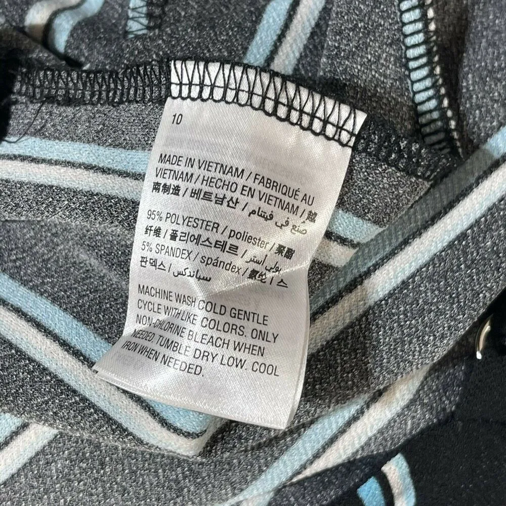 Bar III SZ 10 Jumpsuit Striped Spaghetti Strap Stretch Wide-Leg Twist Front New - Image 9