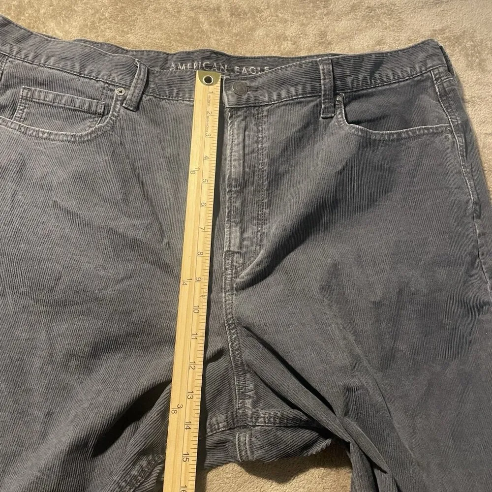 American Eagle Jeans Womens 20 Mom Straight Super Stretch Charcoal Gray Pants - Image 8