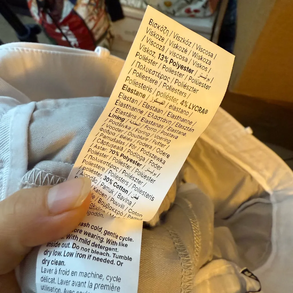 Spanx White Wide Leg Twill Stretch Pants - Image 7