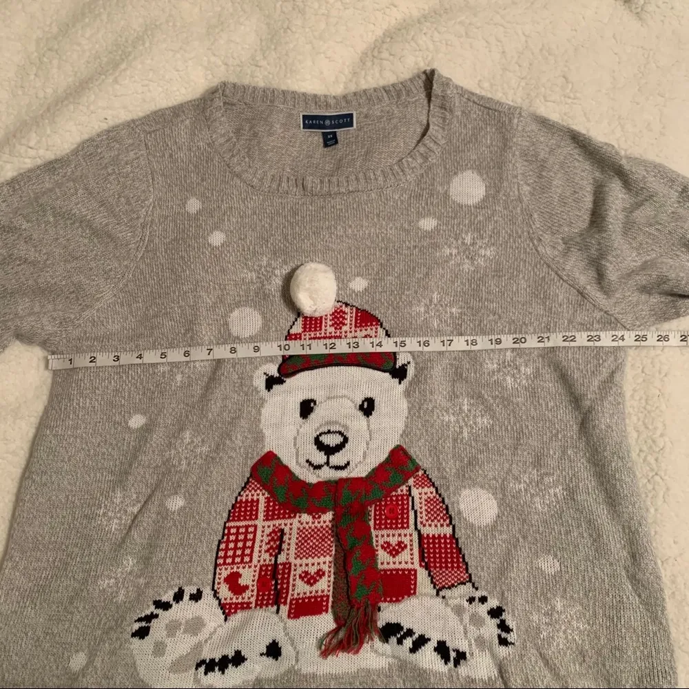 Karen Scott  Patchwork Bear Sweater - Image 11