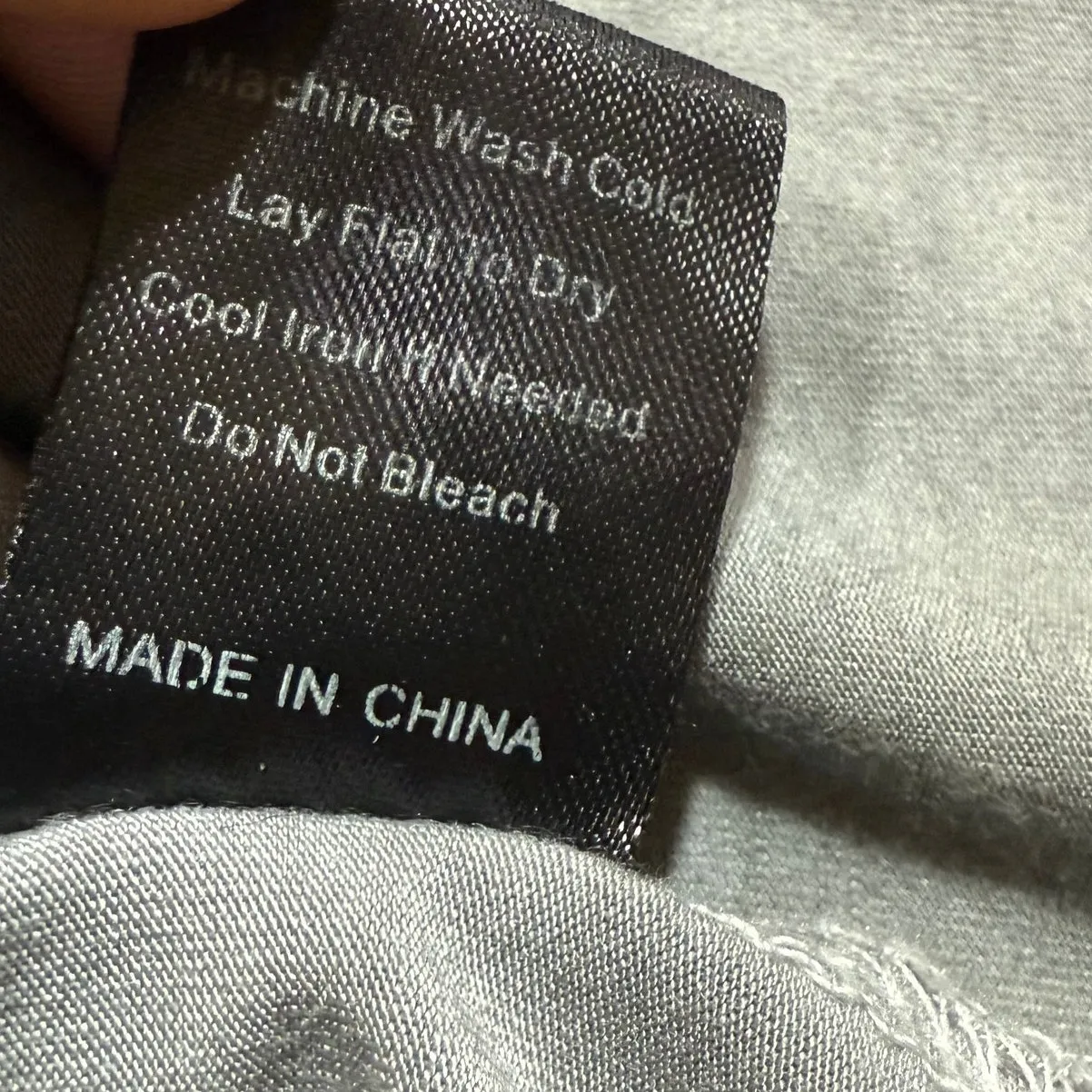 POL L Gray Boho Open Front Embroidered Kimono Cardigan Coastal Minimalist Hippie - Image 8