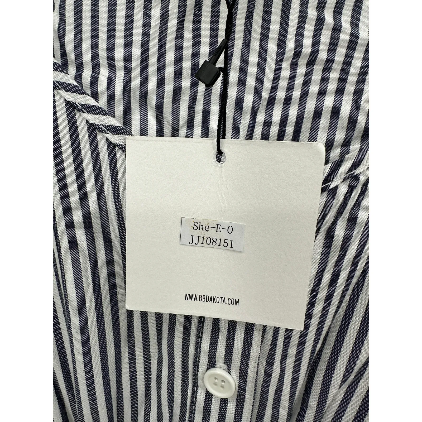 Jack BB Dakota Womens Blue Striped Smocked Dress Size S NWT Cosplay Sailor - Image 7