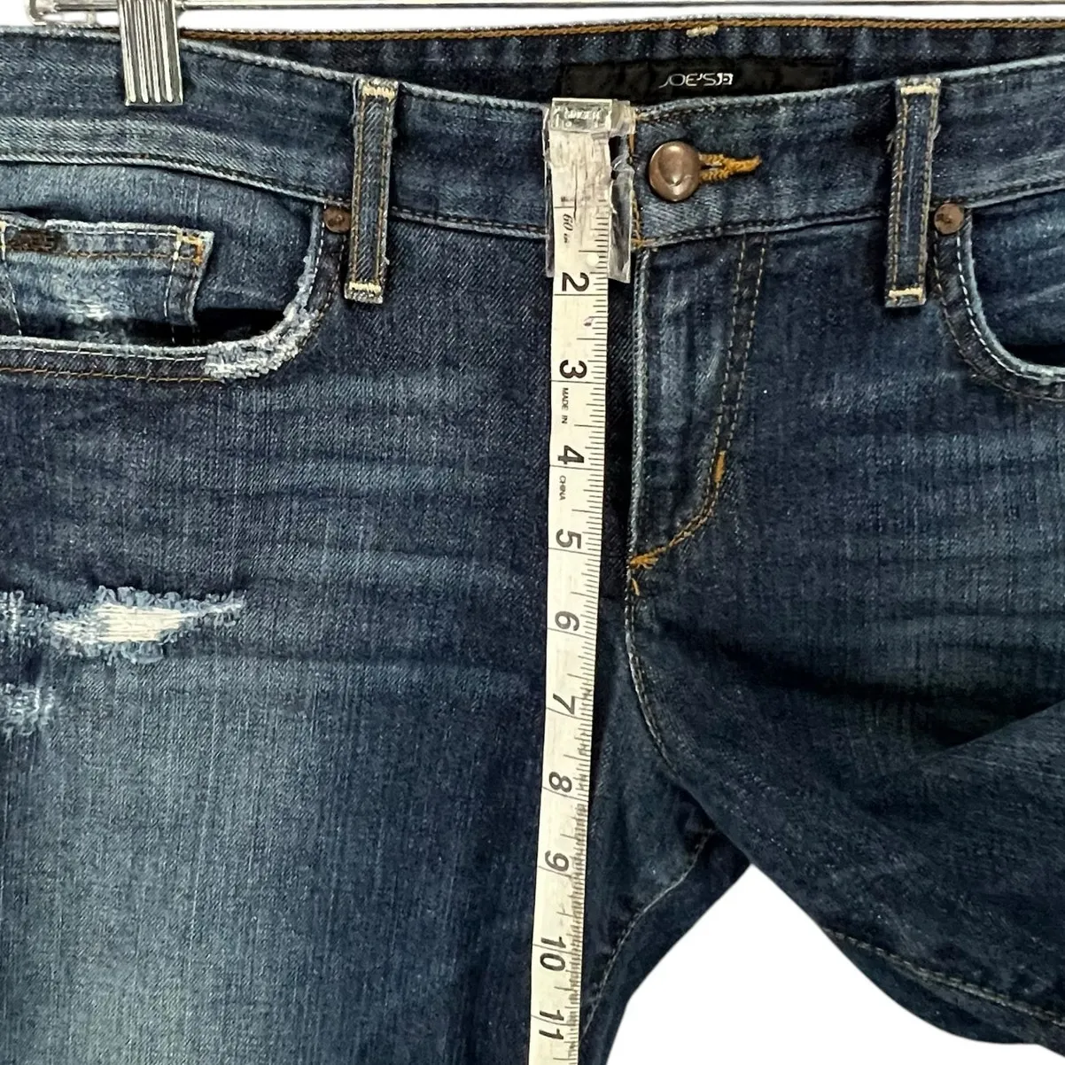 Joes Cropped Ex Lover Jeans Womens 26 Blue Gemma Wash Distressed Denim Boyfriend - Image 8