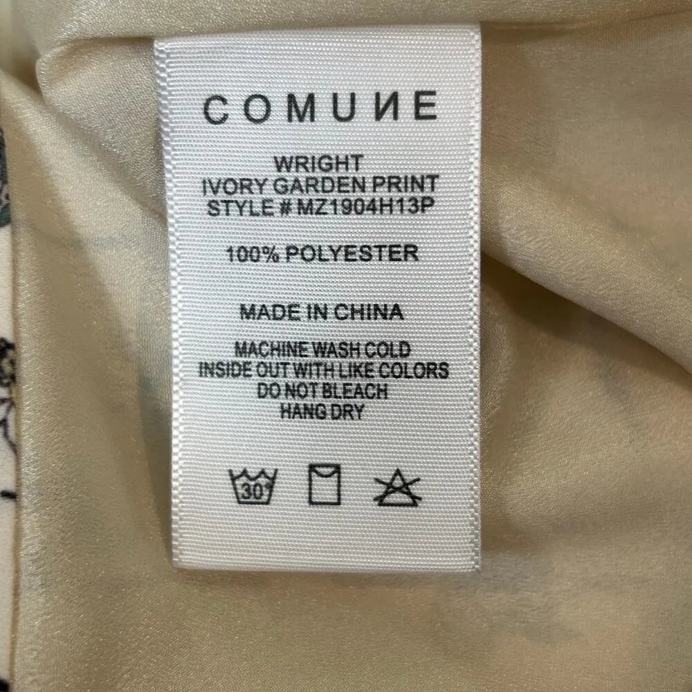 Comune Short Womens S Ivory Wright High‎ Waist Floral Ivory Garden Print NEW - Image 8