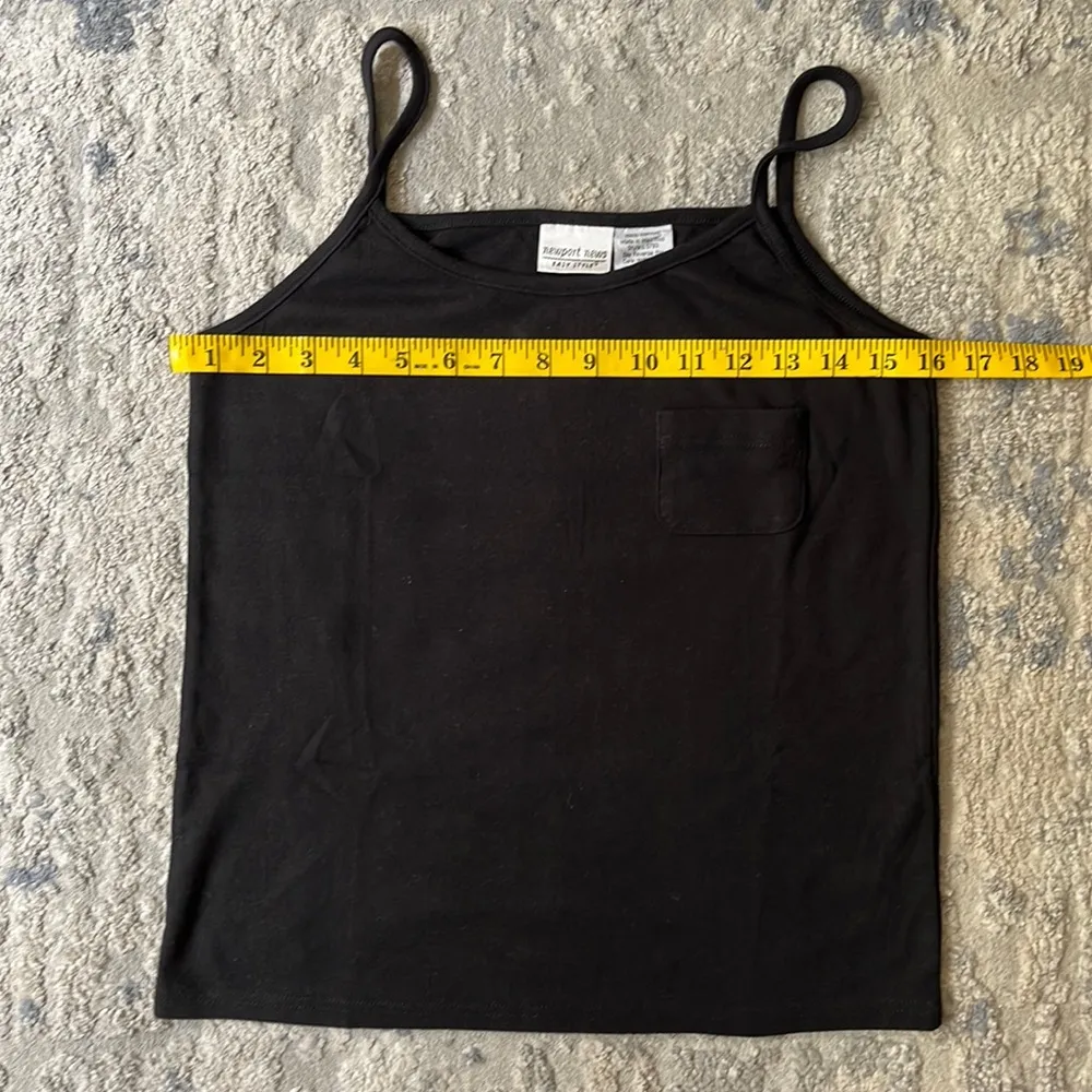 NEWPORT NEWS Basic Black Tiny Pocket Tank Top - Image 7