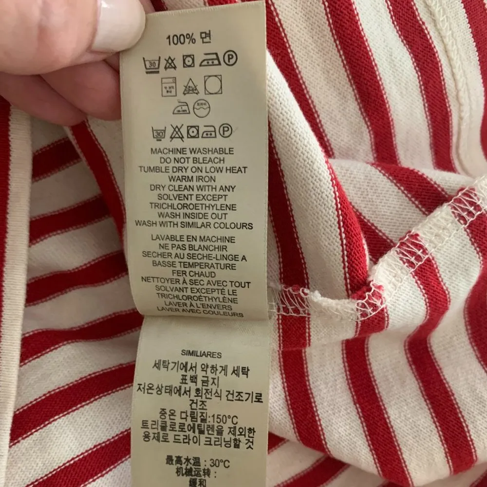 Burberry Striped Boat Neck Top Size S Petite - Image 7