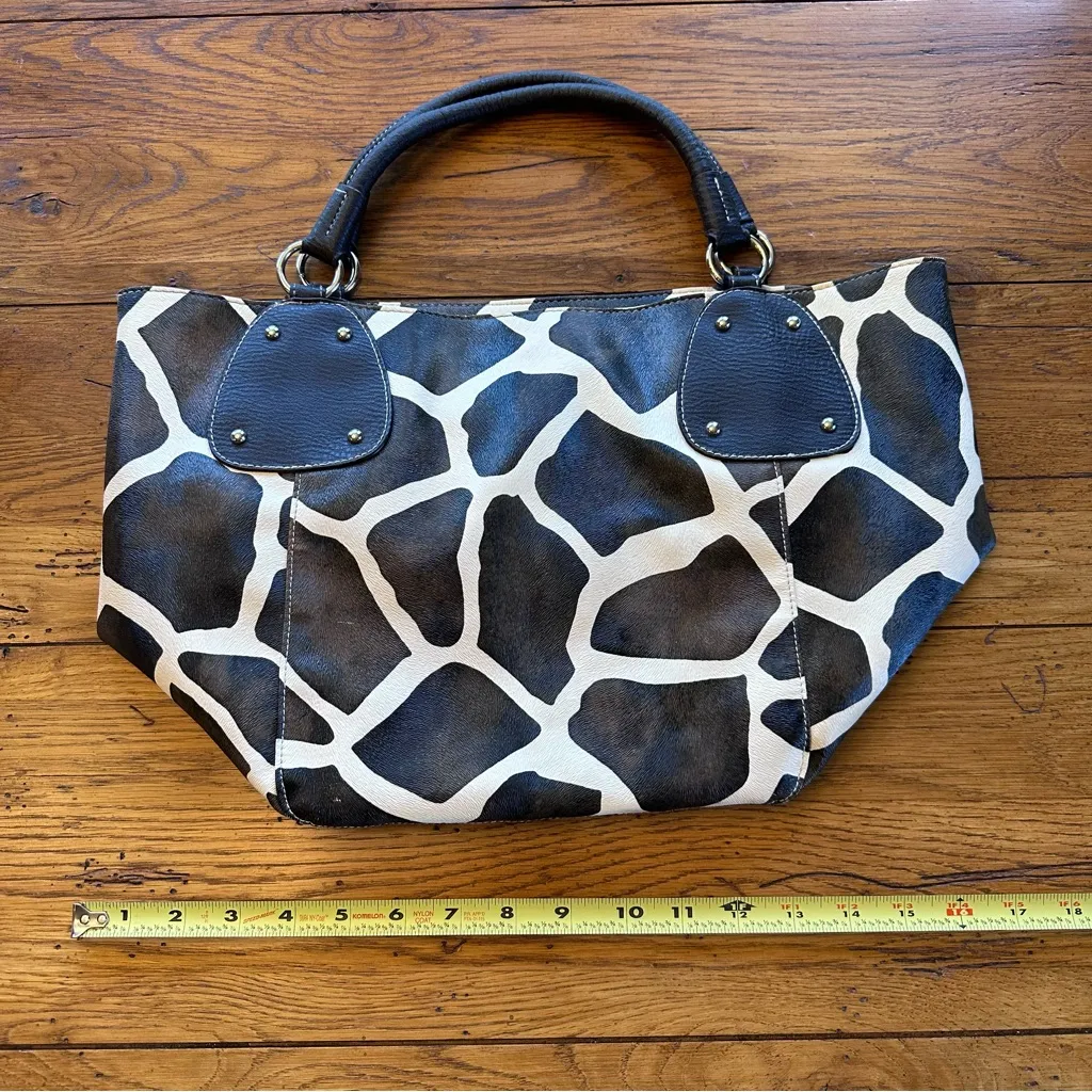 Giraffe print handbag shoulder bag - Image 3