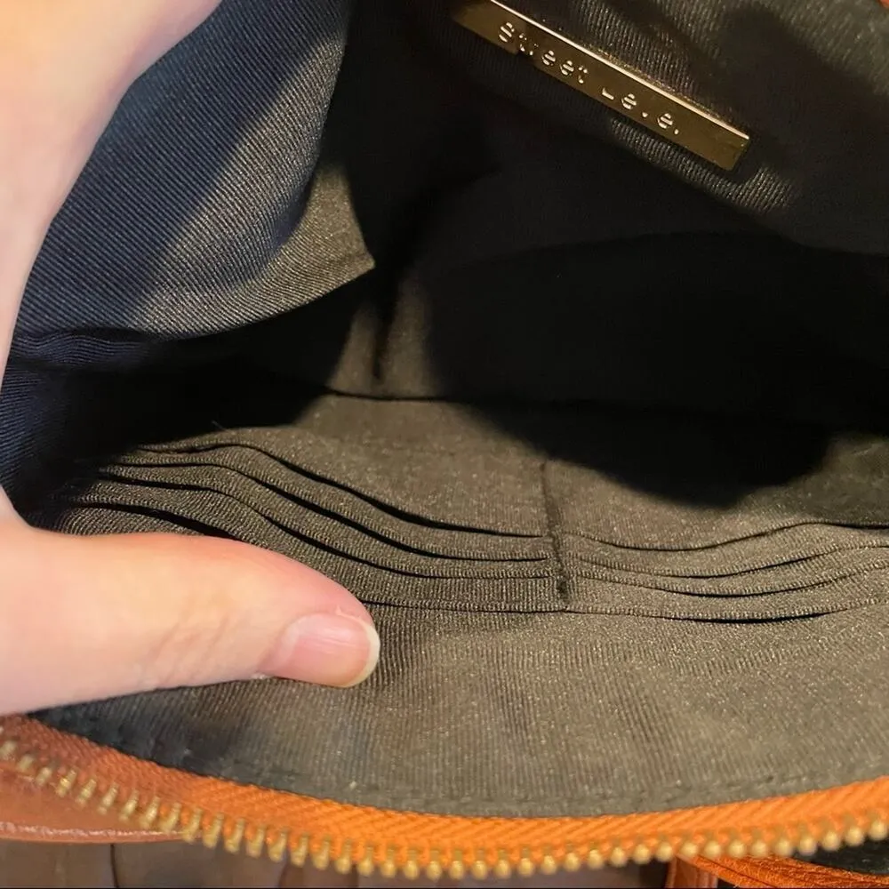 Street Level Brown Faux Leather Crossbody Handbag Purse - Image 4