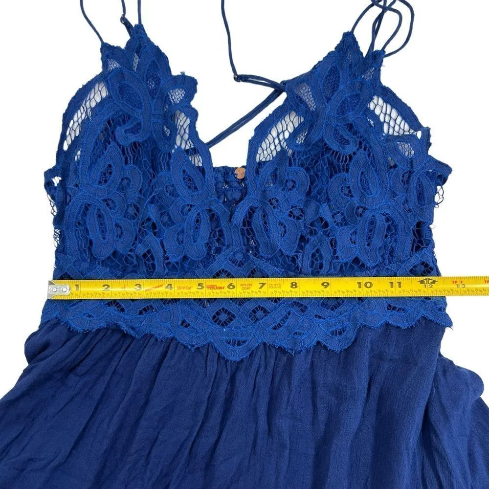 Free People lace Blue Adella Slip Dress - Image 9