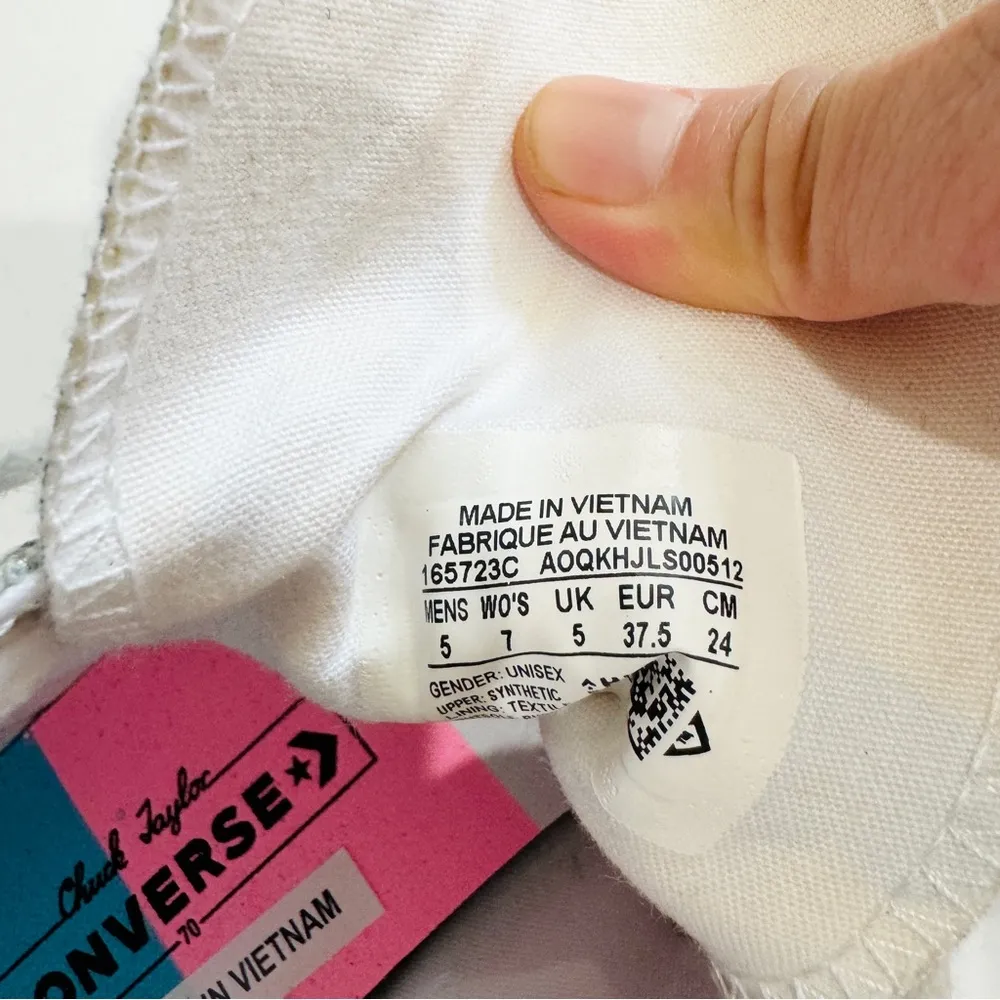 Converse Chuck 70 Pride Glitter High Top Sneaker NWOB - Image 9