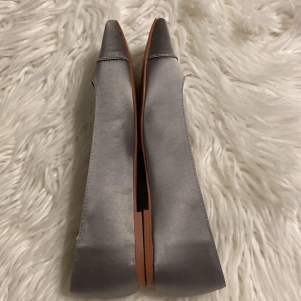 asos DESIGN Silver Ballet Flats Slide On Dress Shoes size 4 US size 6 BNWOT - Image 6