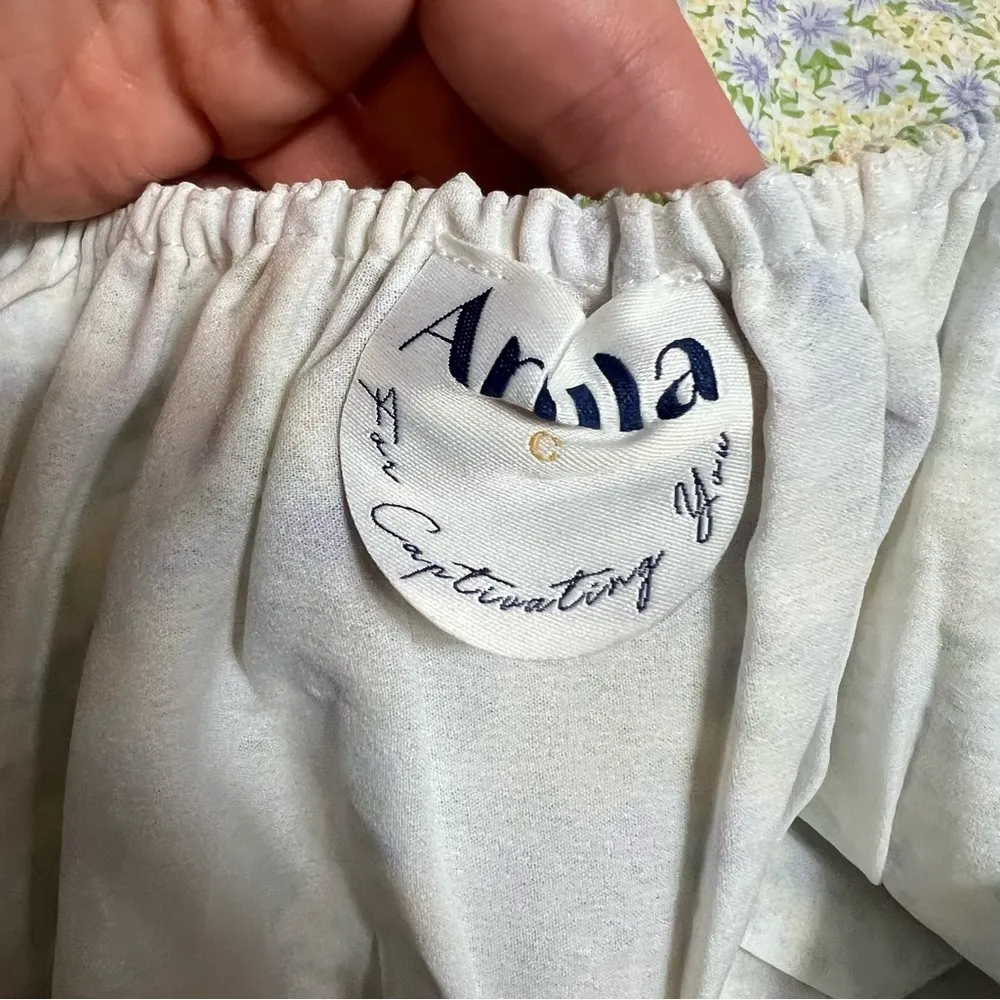 NWT Arula Claire mini dress Sz 3X Blue yellow floral - Image 3