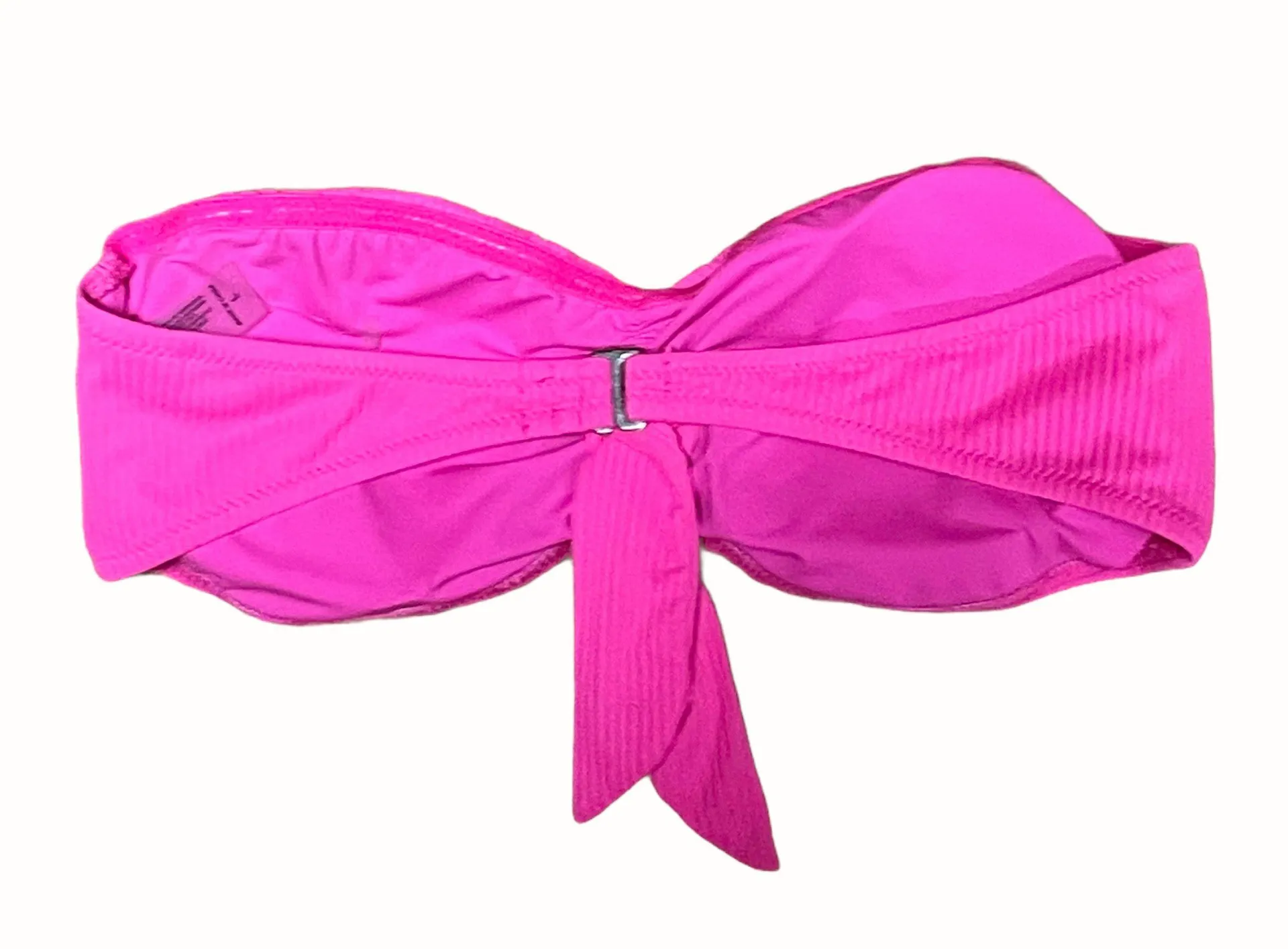 Hot Pink Strapless Bikini Top - Image 2
