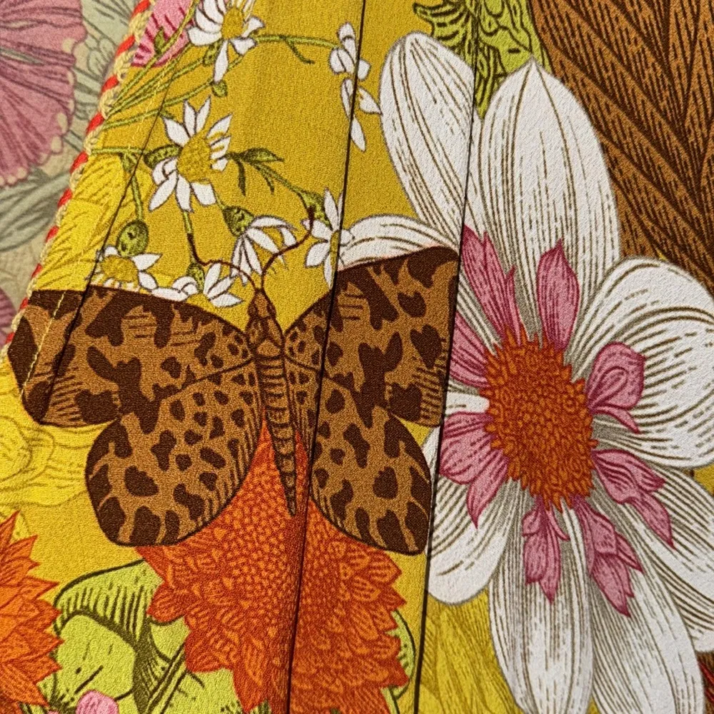 Blank dress BL^nk Floral Faux Wrap Areena Midi NWT Size Small NEW Orange - Image 8