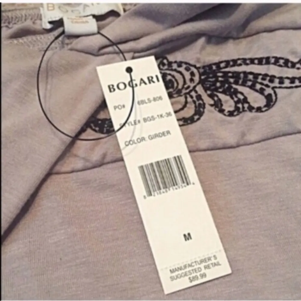 🆕 Bogari silk beaded plunging camisole tank top Size M - Image 3