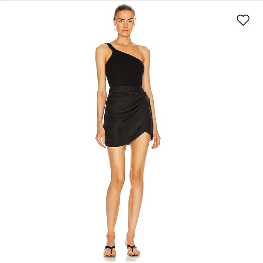 Gauge 81 Rochelle black micro rib asymmetric strap bodysuit. Sold@Revolve. XS - Image 4