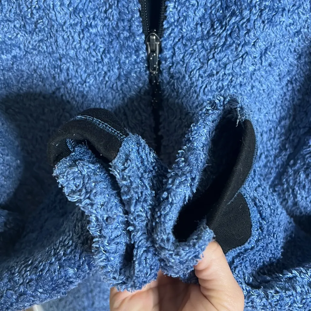 Mountain Hardwear Fuzzy Zip Jacket Ski Winter Snow Hiking Outdoor Sherpa Blue - Image 5