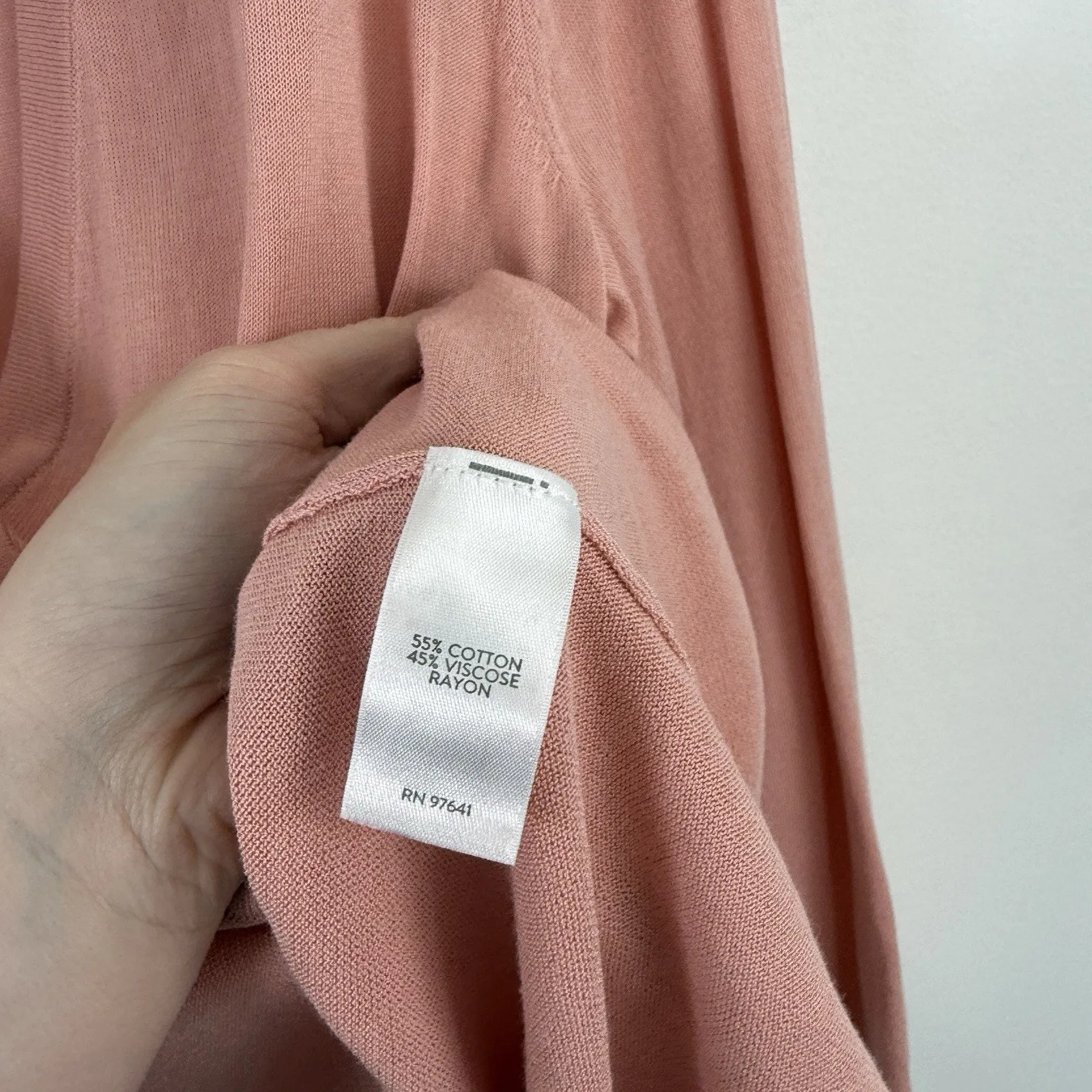 J Jill Wearever Collection Pink Cardigan Sweater Button Front Light Womens LP Size undefined - Image 4