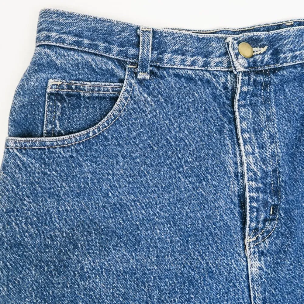 Vintage 90s Bonjour Dark Wash Denim Pencil Skirt - Image 8