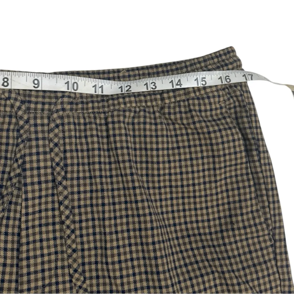 H&M Women's Black & Brown Checkered Drawstring Trousers - Image 7