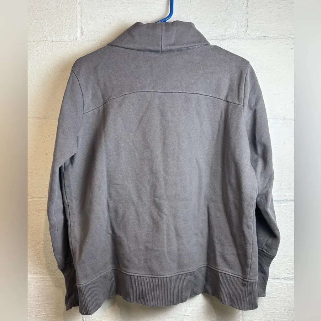 Athleta Woman’s Casual Thick Cowl Neck Minimalist Grey Cozy Pullover Size Medium - Image 7