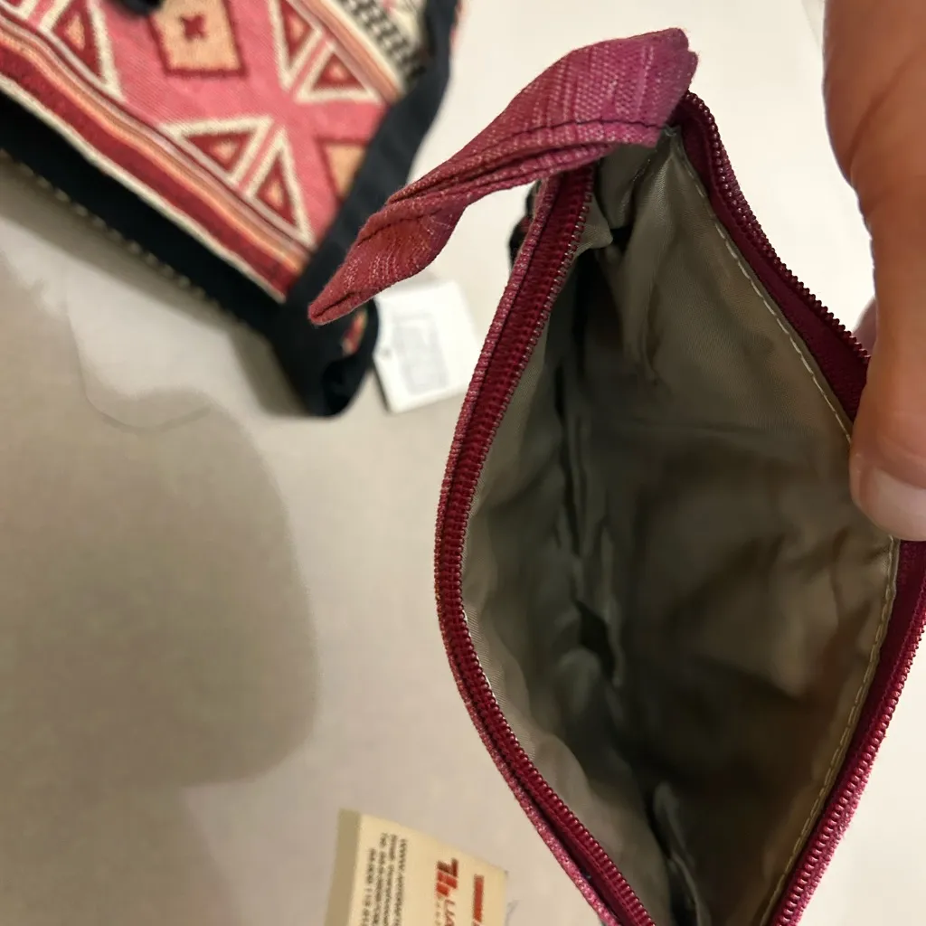 Bags Artisan Pink and Black Crossbody Bag Set Thuan Phuoc
2 bags excellent shape - Image 5