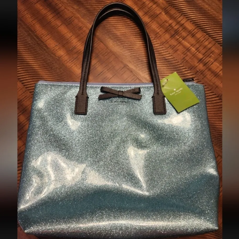 Kate Spade Mavis Street Jeralynn Glitter Tote / Shoulder Bag (Lakesedge Blue) - Image 2
