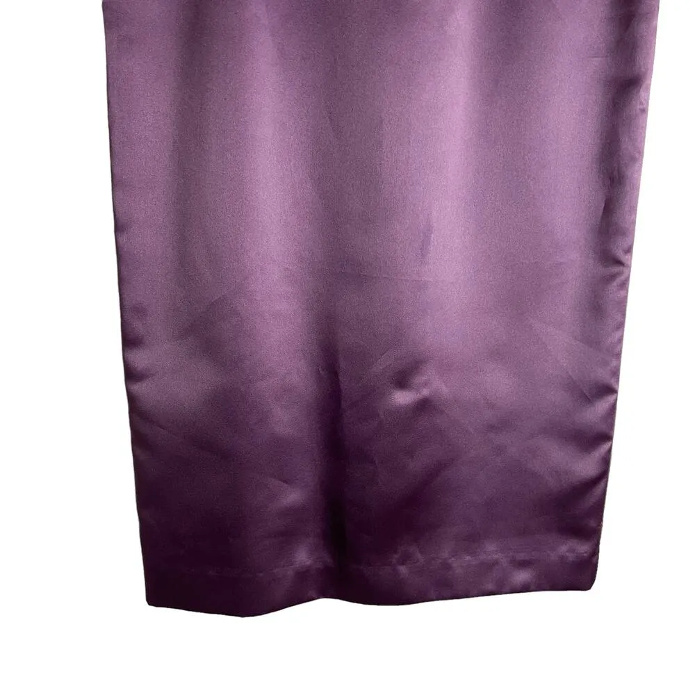 Donna Ricco Purple Satin Skirt Jacket Set Set Size 10 - Image 8