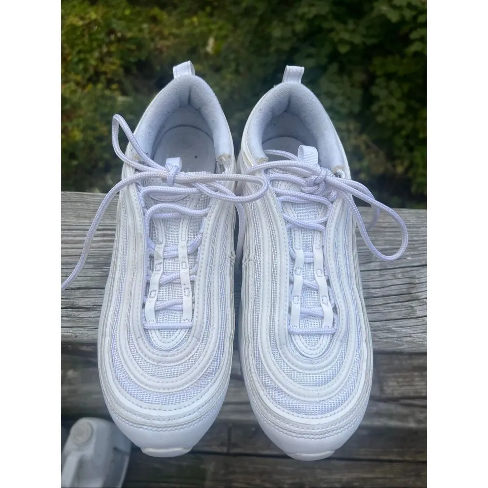 Nike Womans Air Max 97 Triple White Sz 8 921733-100 - Image 6