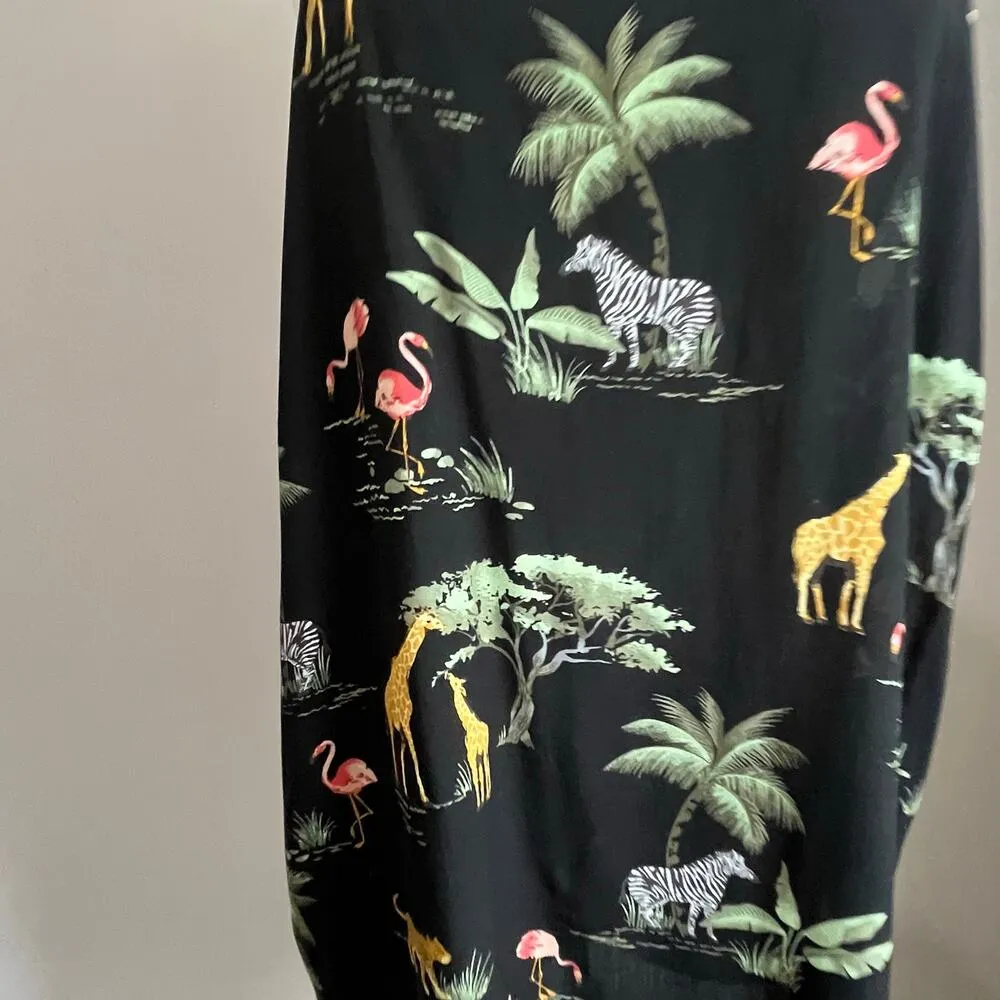 OLD NAVY Black Safari Animal Print Scenic Cami Tunic Tank Size XXL - Image 6