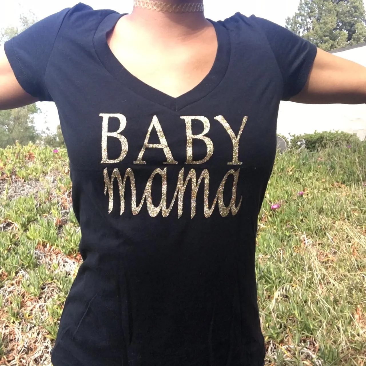 Raunchy Baby Mama Shirt Black Size M - Image 4