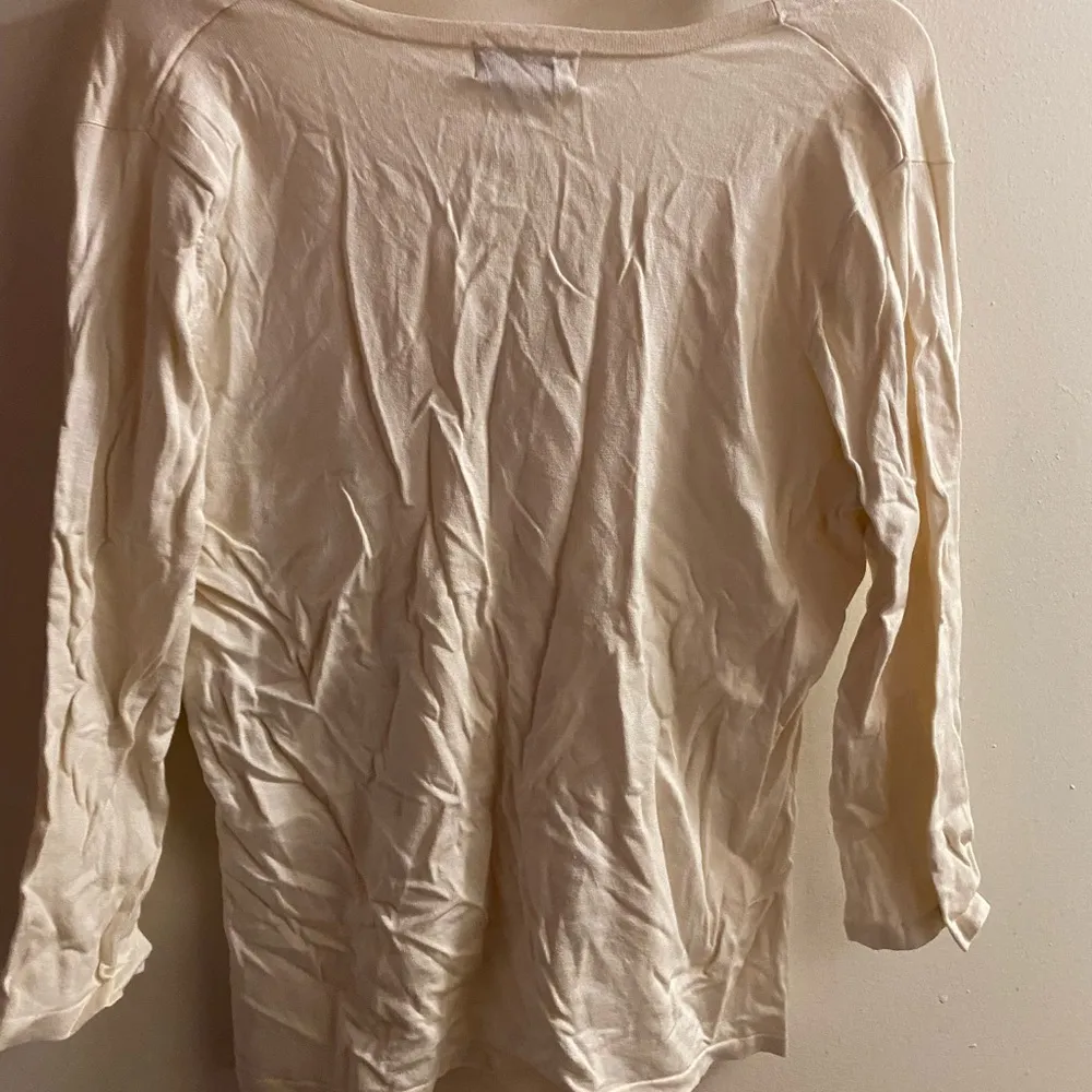 Covington Ivory Women's Top Blouse l large Bust 40” 78% Silk button up  NWT - Image 4