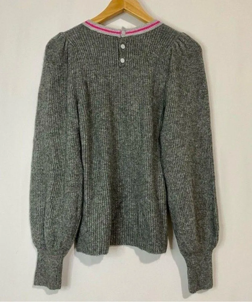 Halogen Women’s Knit Long Sleeve Crew Neck Sweater Grey Dark Heather Size XS NWT - Image 5