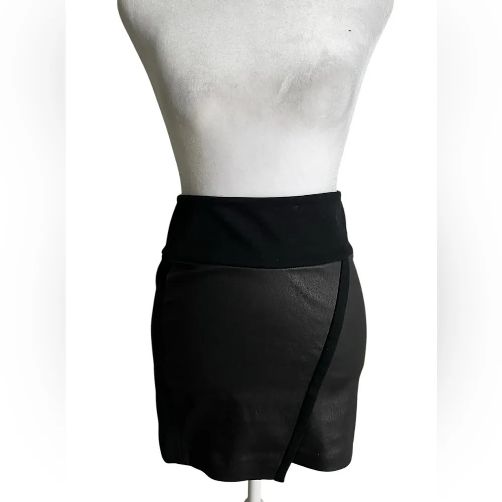 IRO Black Midi lamb leather and cotton with Wrap Design - Image 2