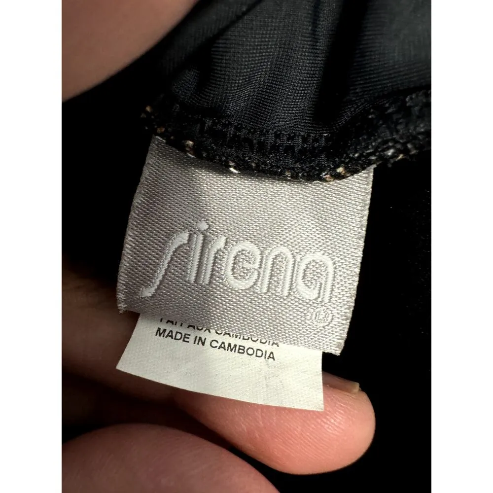 Sirena Beachwear Swimwear Size 22W One Piece with Scarf Cover Skirt Animal Print Brown - Image 7