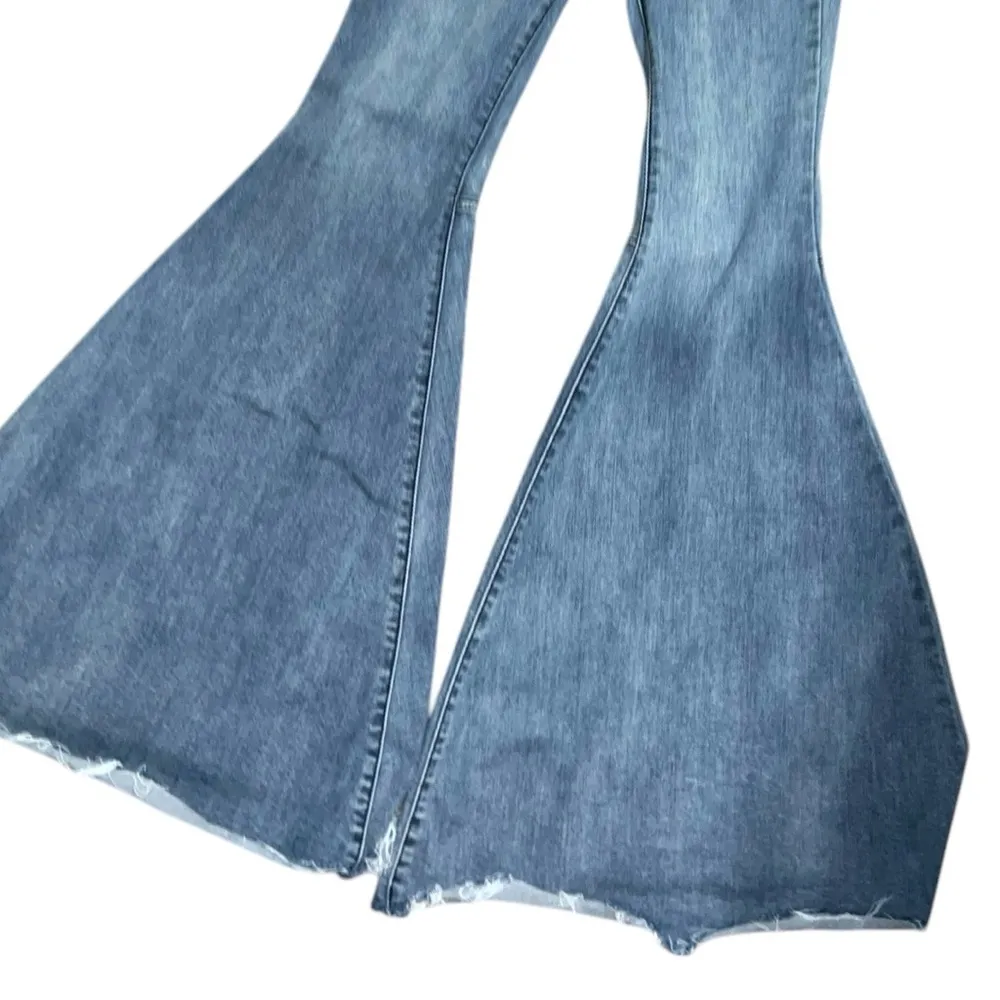 Women's Flared wide bell Blue Jeans, retro style now trending!! - Image 3
