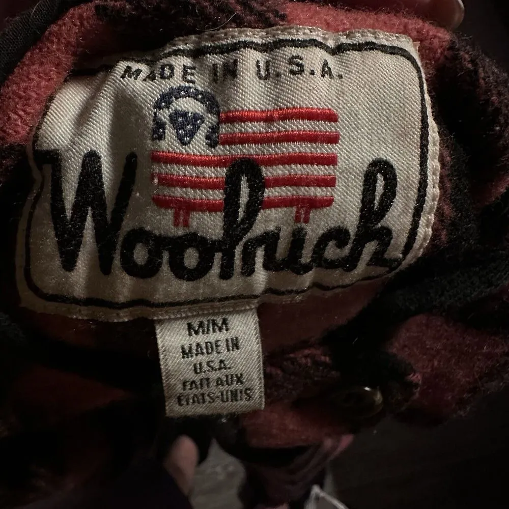 Woolrich Wool Buffalo Check Plaid Pullover Hooded Poncho USA Made Women's Medium - Image 8