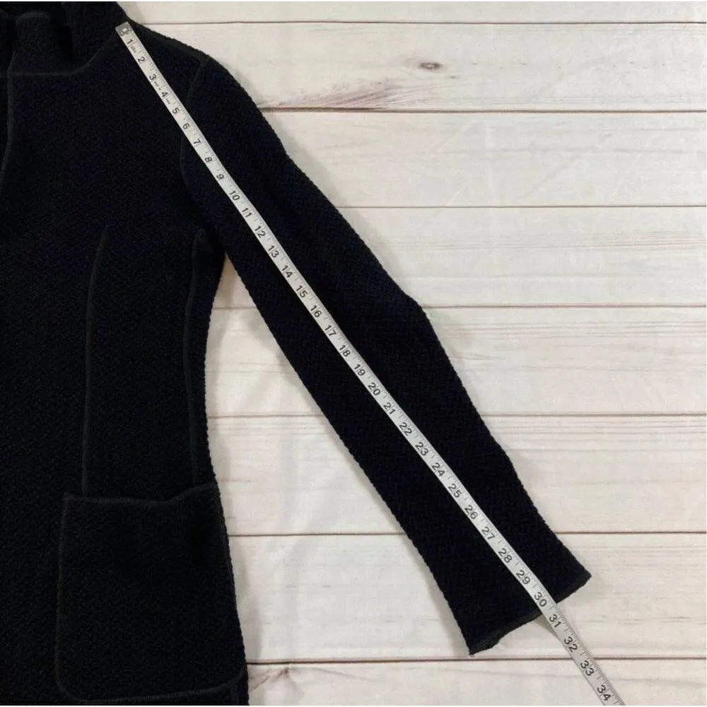 Giorgio Armani Womens Black Long Sleeve Snap Button Wool Blend Jacket Size 36 - Image 9