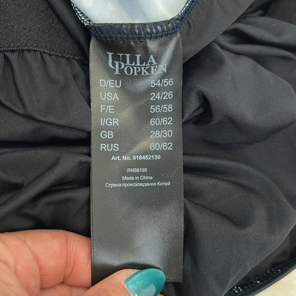 Ulla Popken Polka Dot Print Soft Lined One Piece Swimsuit Marine Size undefined - Image 13