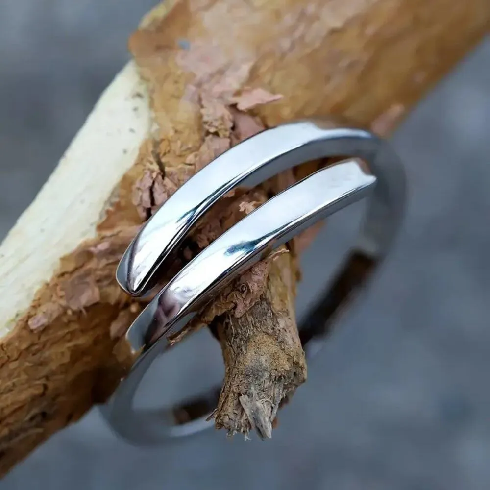 .925 Sterling Silver Inspirational Wrap Ring "I am Enough" Silver OS - Image 4