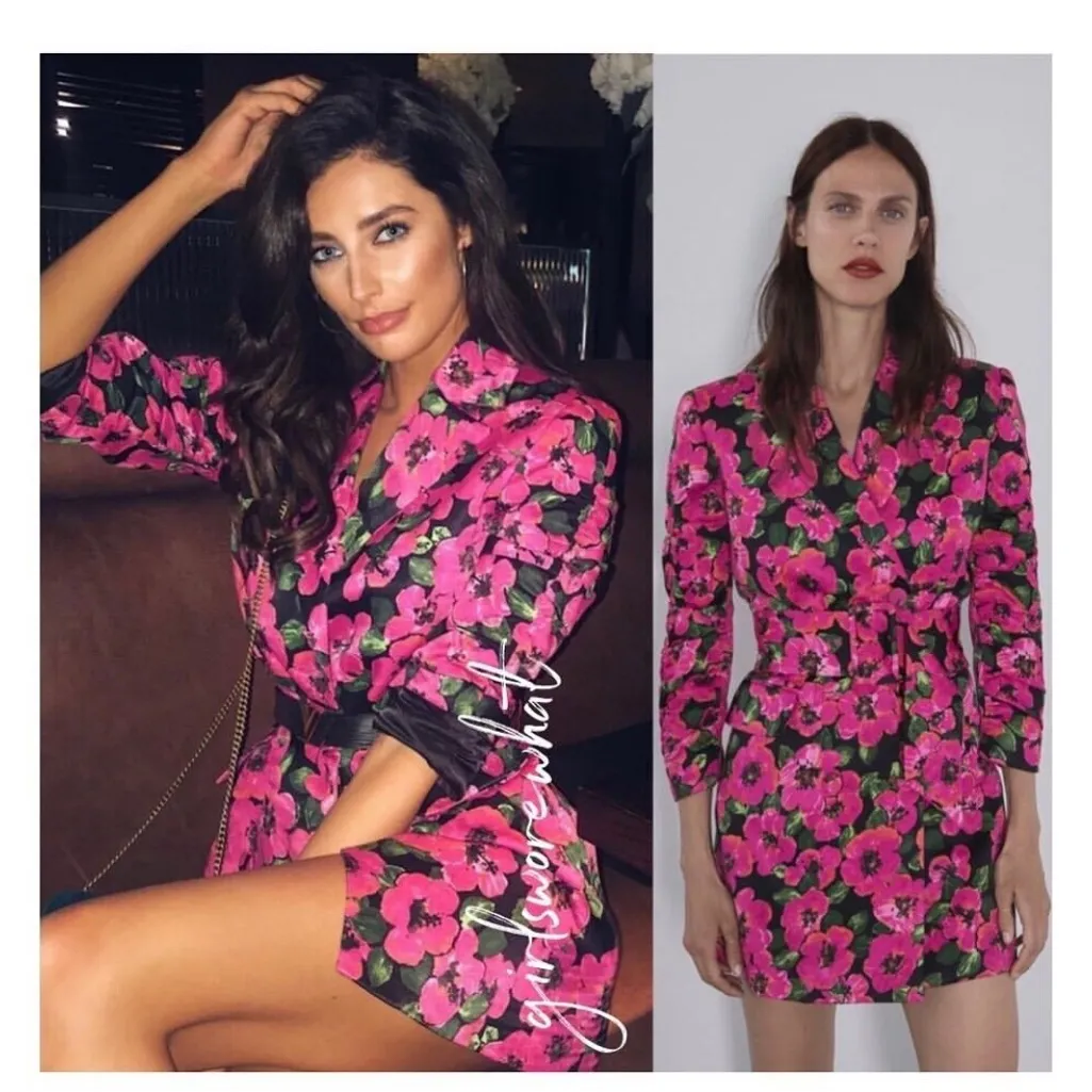 Zara Women Floral Print Dress Blazer 3137/029 Blogger Fav Size small no … - Image 16