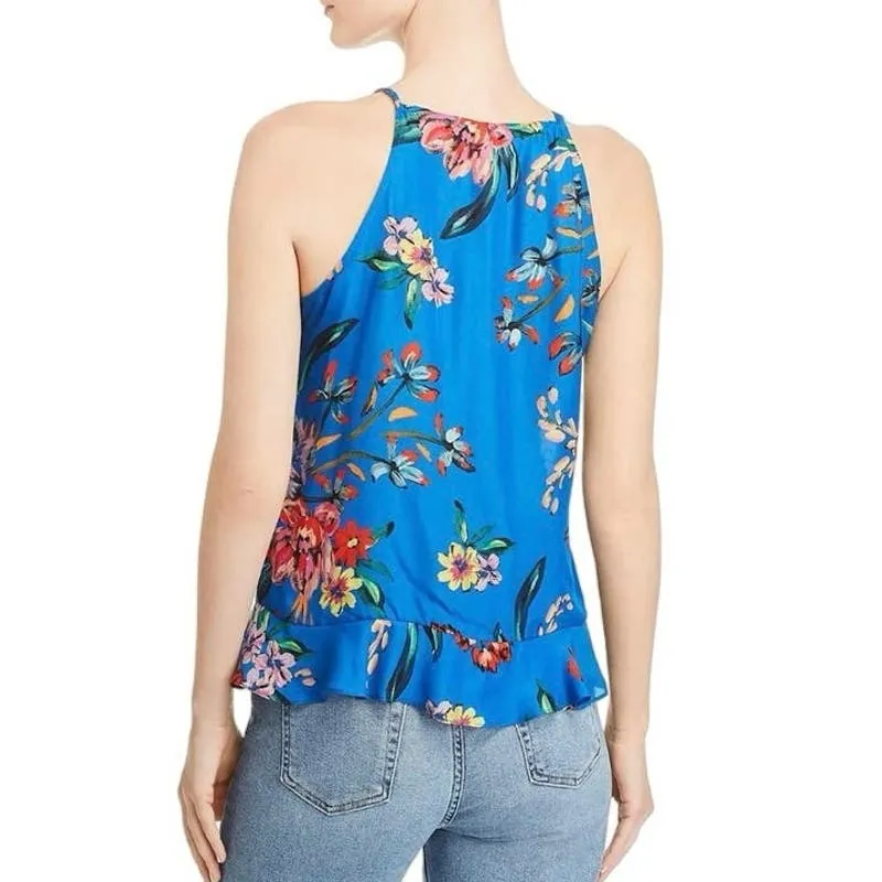 Parker Blue Floral Montgomery Top‎ Size Small New - Image 2