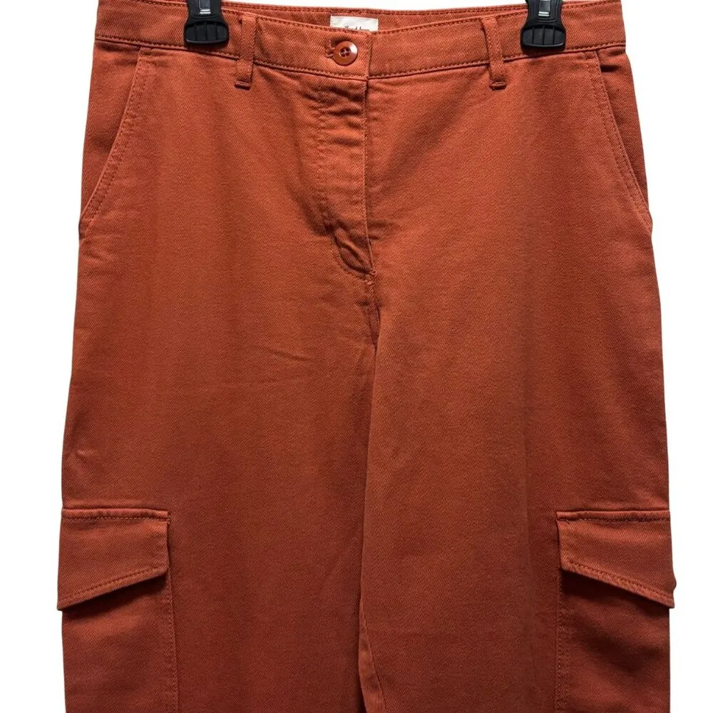 Aritzia Wilfred Free Womens Modern Rust Cargo Pants Size 12 Button Fly High-Rise - Image 6