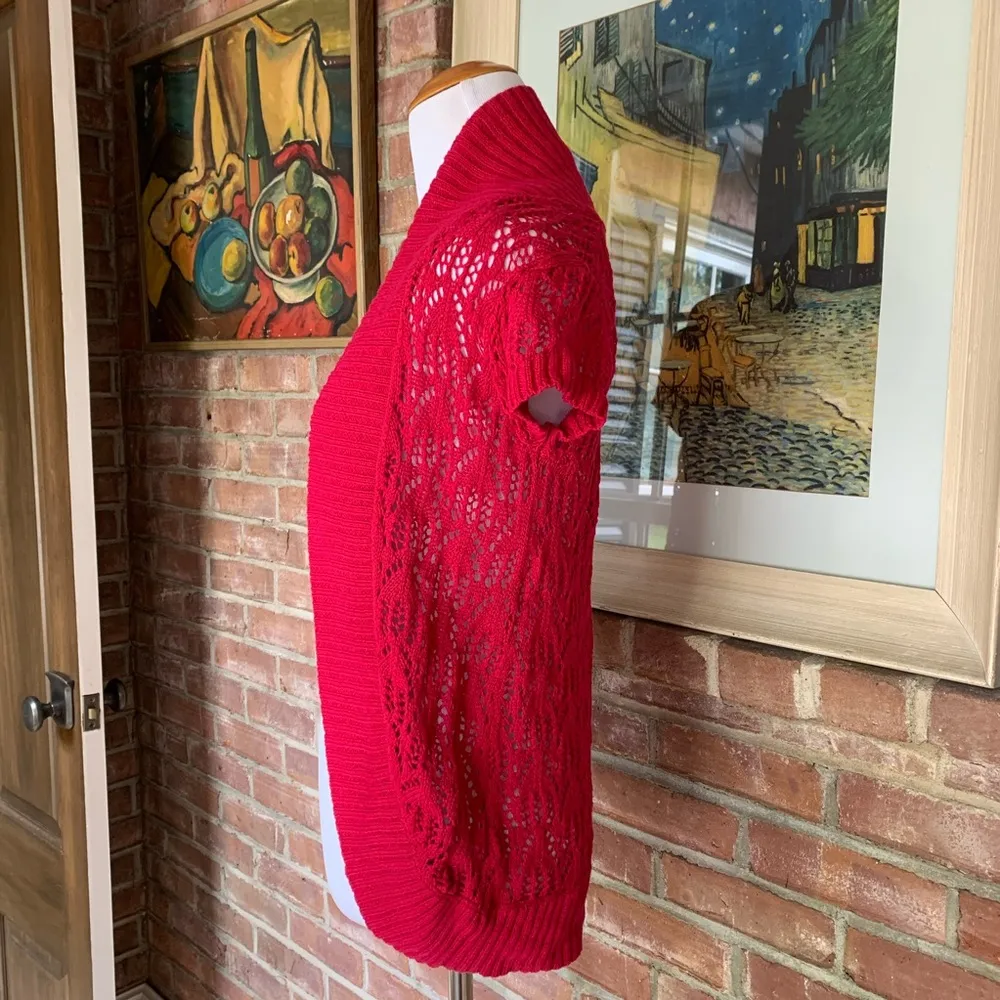 NWT So Magenta Knit Cocoon Vest XS - Image 2