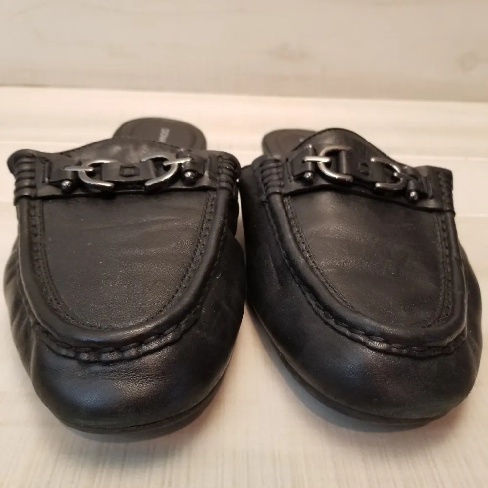 {9.5} Donald Plainer SYLVI Horsebit Mules Black - Image 4