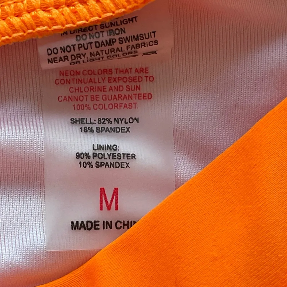 NWOT SHEIN Bikini Orange/ Tangerine Set 2 Piece Bikini Size M - Image 3