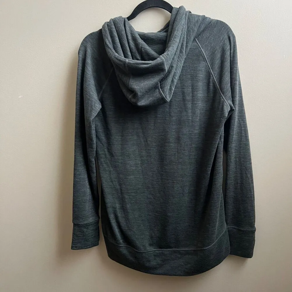 Athleta  Women Pullover Hooded Sweatshirt Size Small Olive Green - Image 2