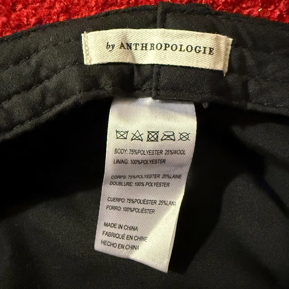 Anthropologie Embellished Red Bucket Hat NWOT - Image 5